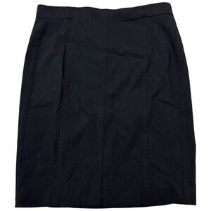 Akris Punto Pencil Skirt Wool Career Minimalist Basics Black Size F 44 / US 12